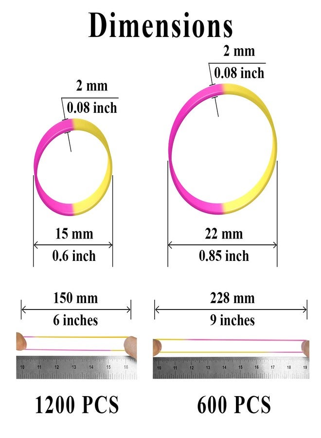 AwEx Color Elastic Hair Bands,Kids and Girls Hair Ties 1800 pcs Hair Rubber Bands,Soft No Damage Hair Elastics Ties Bands - Image 3