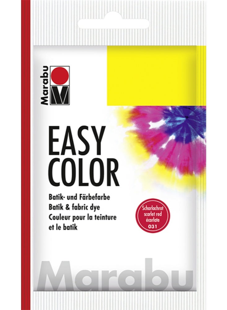 Easy Color Batik And Fabric Dye 031 Scarlet Red 25 G