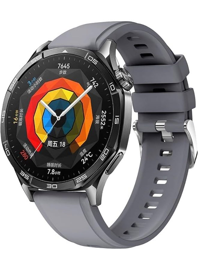 NEXT STORE 22mm Silicone Sport Strap Compatible with Huawei GT5/GT4/GT3/GT2/GT1, Watch 3/3 Pro, GT Runner – Dark Grey Replacement Band