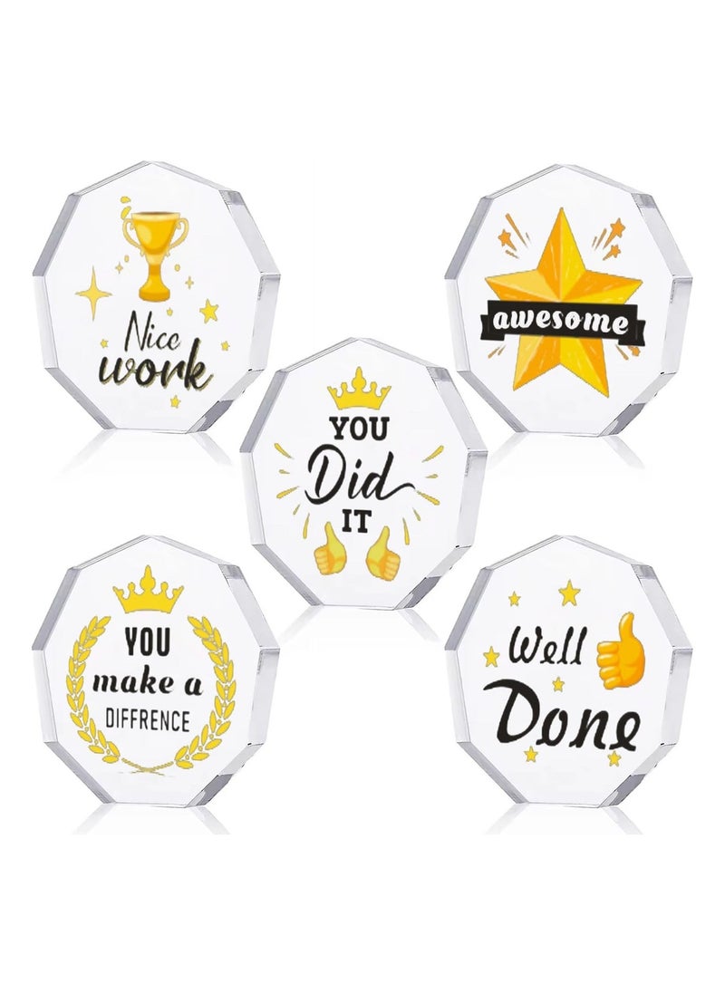 Home Smart Home Smart Teacher Appreciation Kids Appreciation Trophy Award Gift Set of 5 Pcs for Kid's and Adults Acrylic Award Appreciation for School Functions and More  - Image 1