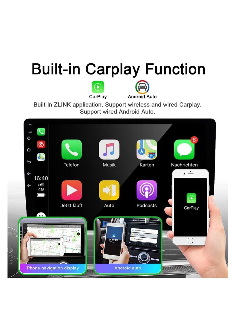 Toyota Sienna Radio Upgrade 2004 2005 2006 2007 2008 2009 2010 Car Stereo, Built-in DSP EQ Wireless Carplay Android Auto GPS Navigation 9" IPS Touchscreen Free Backup Camera (4GB RAM+64GB ROM)