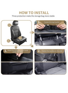 Excefore Car Backseat Organizer with Tablet Holder-2 Pack,6 Storage Pockets Car Storage Organizer with Foldable Food Tray, Car Seat Back Protectors Kick Mats Travel Accessories-Black  - Image 3