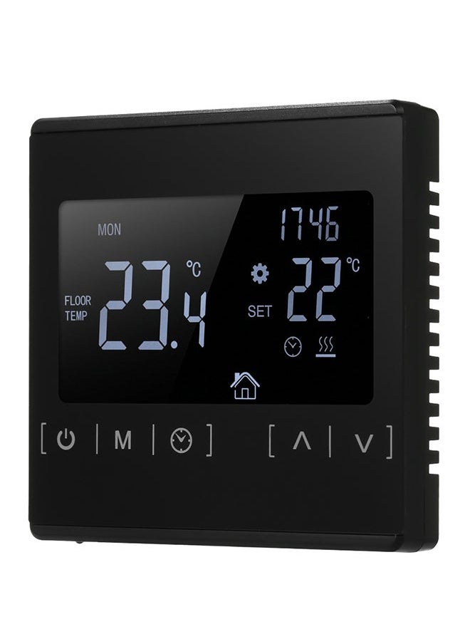 NIBEMINENT - Electric Floor Heating Temperature Controller Black 10.4 x 5.5cm - Image 1