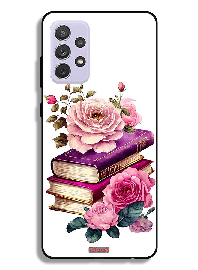 Tolwak Samsung Galaxy A72 5G Protective Case Cover Roses And Books - Image 1