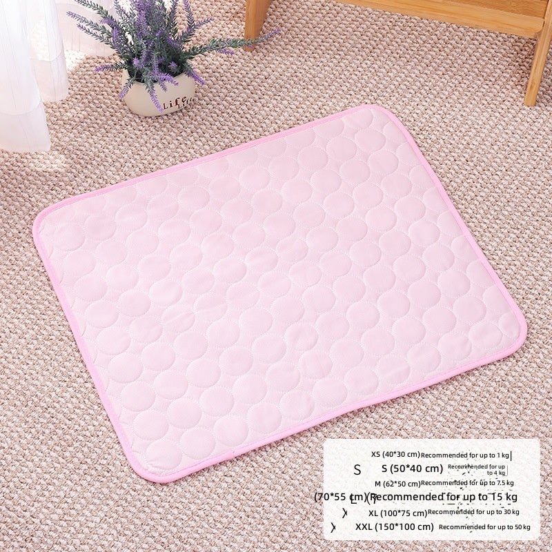 PET DOG ICE SILK COOL MAT - Summer Pet Bed for Dogs and Cats, Breathable & Washable - Image 1
