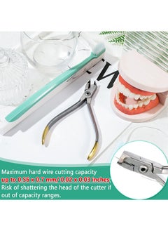 HaLunhi Braces Wire Cutter Hard Pliers Stainless Steel Removal Tooth Pulling Kit Tool for Cutting Titanium Alloy Archwire（Distal End Cutter，1 Pack）  - Image 3