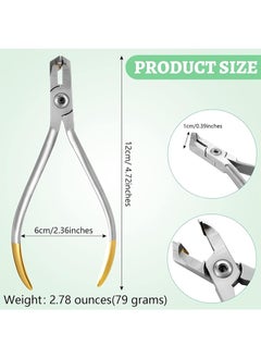 HaLunhi Braces Wire Cutter Hard Pliers Stainless Steel Removal Tooth Pulling Kit Tool for Cutting Titanium Alloy Archwire（Distal End Cutter，1 Pack）  - Image 4