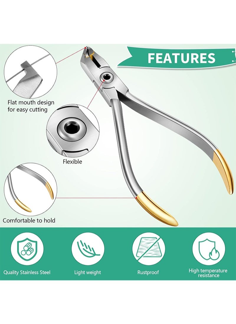 HaLunhi - Braces Wire Cutter Hard Pliers Stainless Steel Removal Tooth Pulling Kit Tool for Cutting Titanium Alloy Archwire（Distal End Cutter，1 Pack） - Image 1