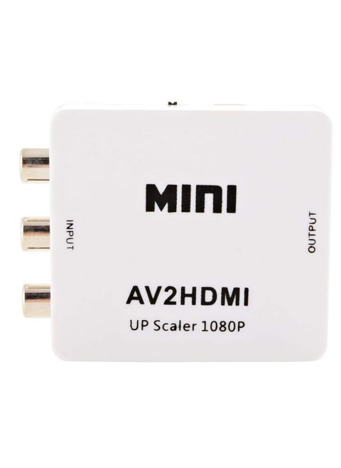 convert mini from av to hdmi support quality 1080p 720p compatible with any tv or receiver PlayStation 3 , televisions, and any device with AV inputs