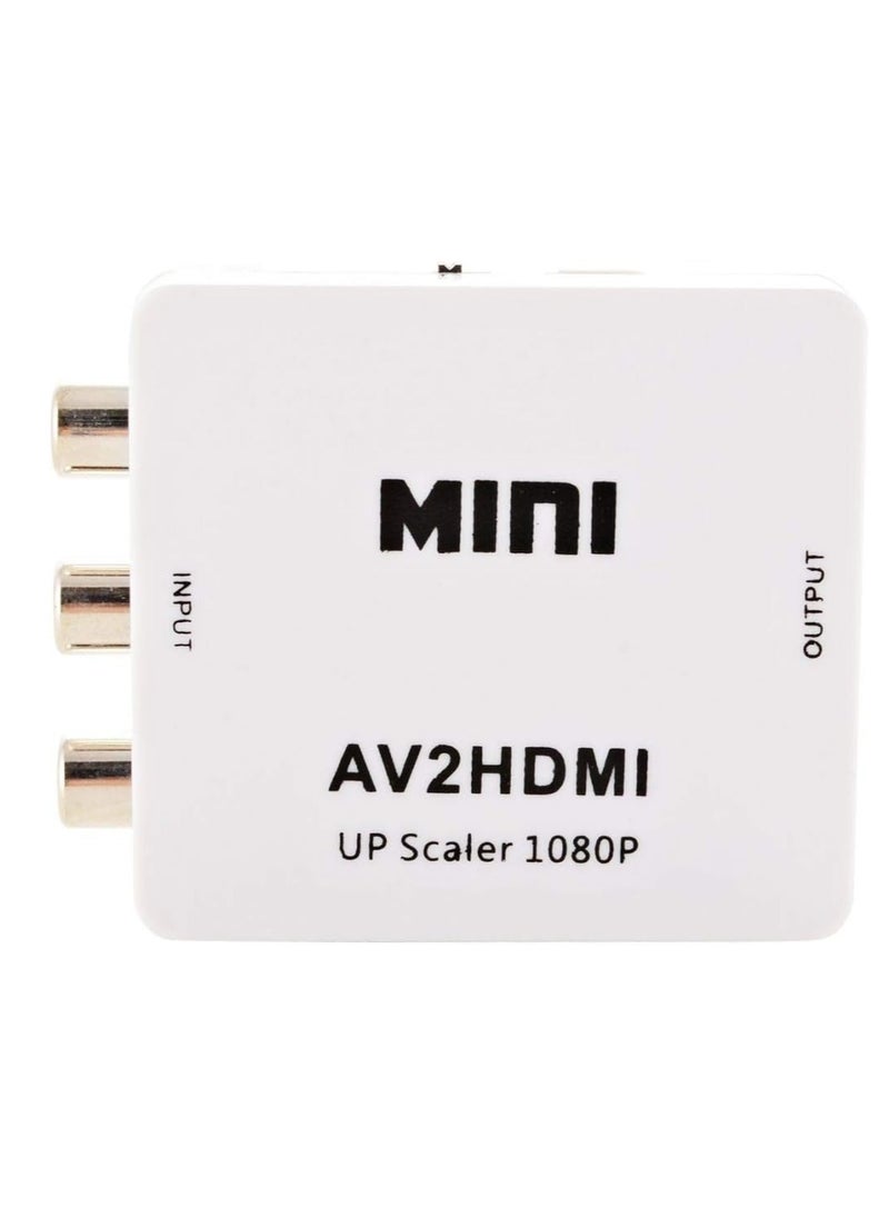 Mini - convert mini from av to hdmi support quality 1080p 720p compatible with any tv or receiver PlayStation 3 , televisions, and any device with AV inputs - Image 1