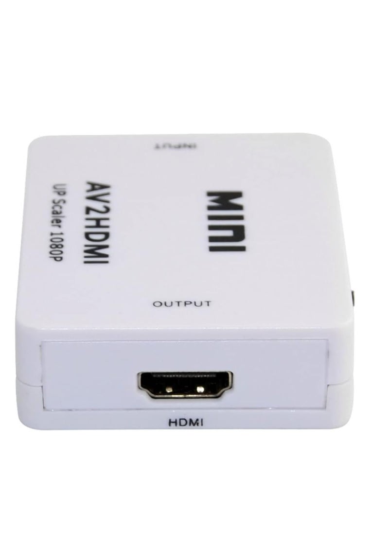 Mini - convert mini from av to hdmi support quality 1080p 720p compatible with any tv or receiver PlayStation 3 , televisions, and any device with AV inputs - Image 1