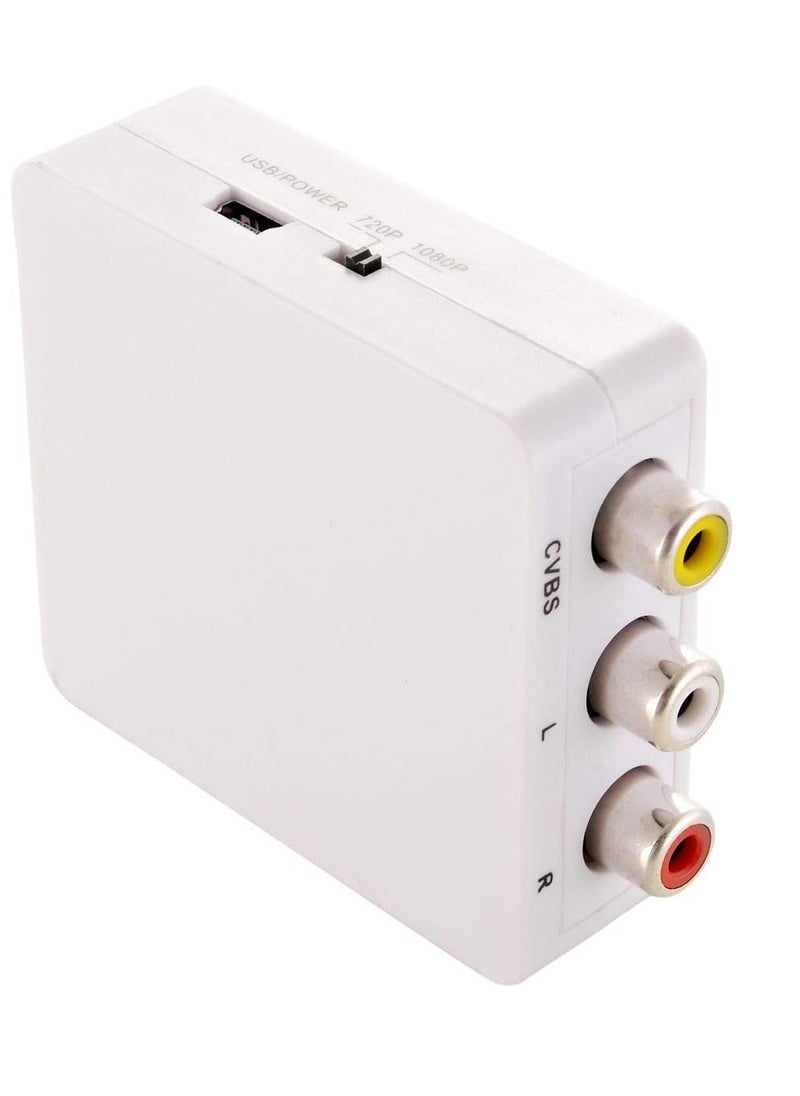 Mini - convert mini from av to hdmi support quality 1080p 720p compatible with any tv or receiver PlayStation 3 , televisions, and any device with AV inputs - Image 1