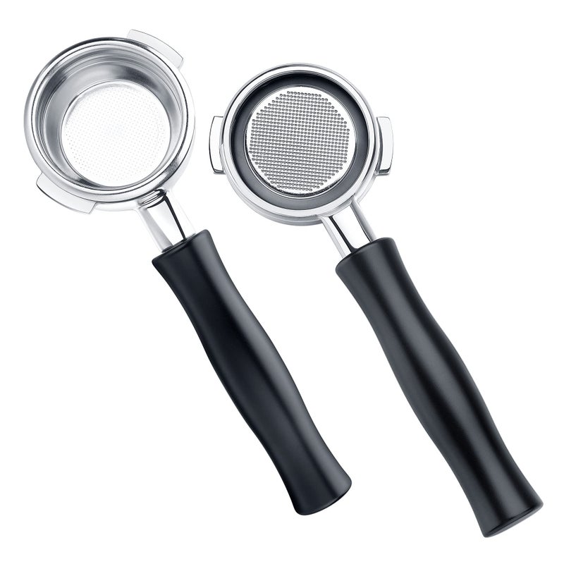 Normcore 58mm Bottomless Portafilter Fits Nuova Simonelli Victoria Arduino Espresso Machine Naked Portafilter with 18g Basket Black Anodized Aluminum Handle