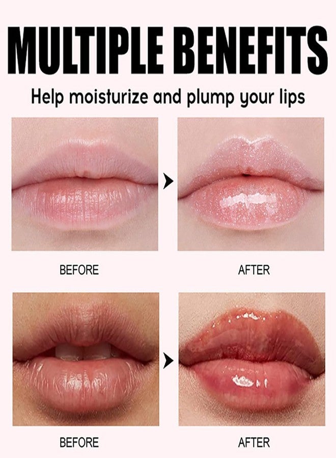 FYEBOO Hydrating Lip Oil, Big Brush Head Lip Glaze Shiny Transparent Lip Glow Oil, Nourishing & Fresh Clear Smooth Lip Care Plumping Lip Oil (# 03) - Image 3