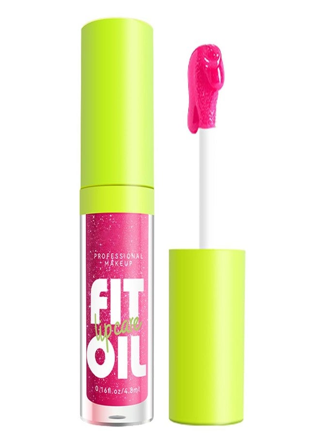 FYEBOO Hydrating Lip Oil, Big Brush Head Lip Glaze Shiny Transparent Lip Glow Oil, Nourishing & Fresh Clear Smooth Lip Care Plumping Lip Oil (# 03) - Image 1