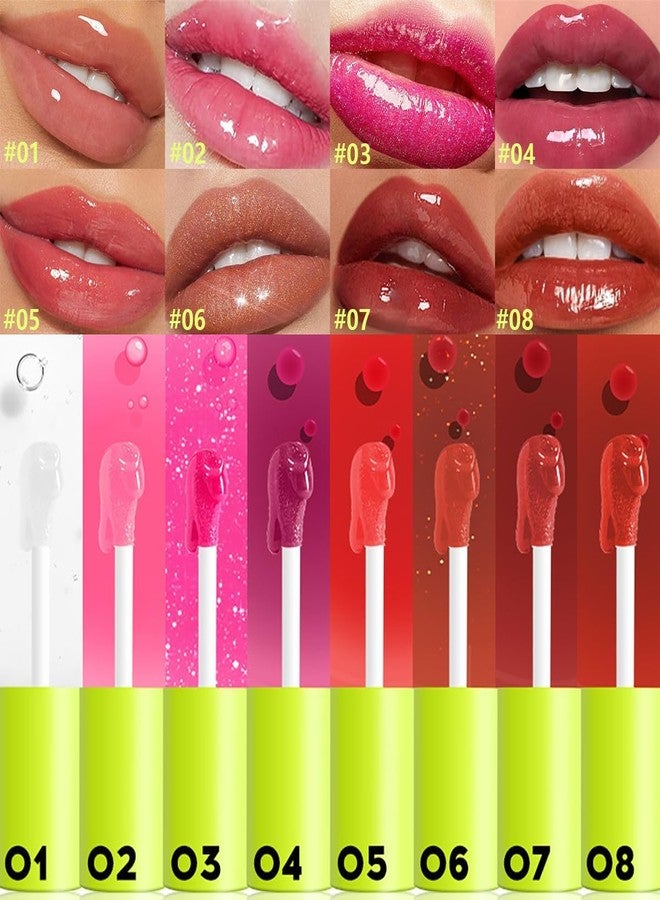 FYEBOO Hydrating Lip Oil, Big Brush Head Lip Glaze Shiny Transparent Lip Glow Oil, Nourishing & Fresh Clear Smooth Lip Care Plumping Lip Oil (# 03) - Image 5