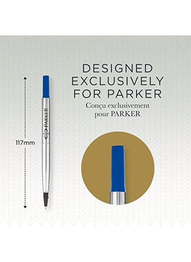 PARKER - Quink Rollerball Pen Ink Refill Fine Blue - Image 1