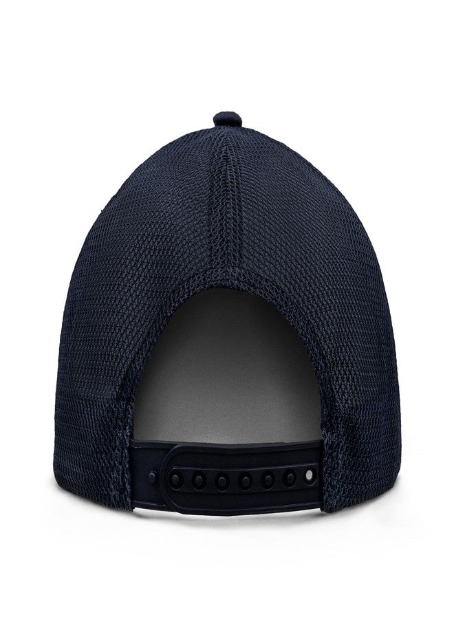 Tee Luv USPS Mr Zip Cartoon Mascot Baseball Hat (Gray/Navy Blue) - Image 3