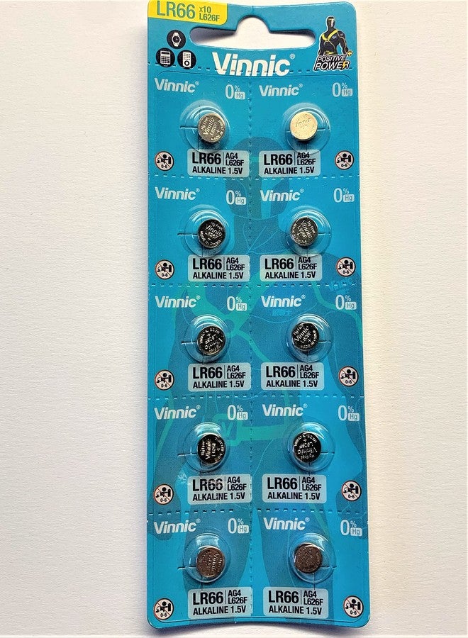 Vinnic L626-C10-Ag4 Alkaline Manganese Button (Pack of 10) Cells - Image 1