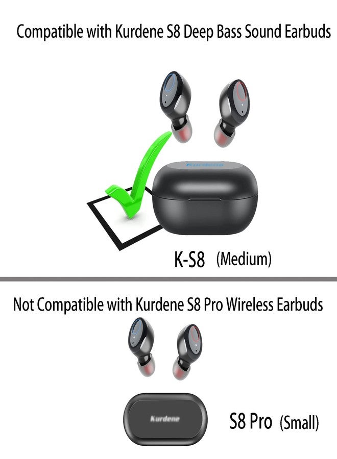 LEFXMOPHY غطاء بديل LEFXMOPHY وردي لسماعات Kurdene S8 اللاسلكية، غلاف سيليكون واقي يتوهج في الظلام (ليس لـ S8 Pro) - Image 2