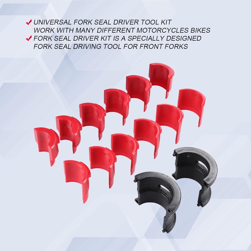 LDMINDA Universal Motorcycle Bike Adjustable Fork Seal Driver Tool Kit - Image 3