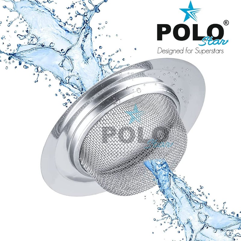 POLOSTAR Stainless Steel Sink Strainer (Pack of 2) – 4 Inch Kitchen Drain Basket Filter | Rust-Proof SS Sink Jali for Basin, Bathroom & Wash Area (11 cm) - Image 4