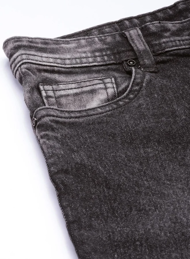 هاي ستار Women Charcoal Bootcut High-Rise Clean Look Stretchable Jeans