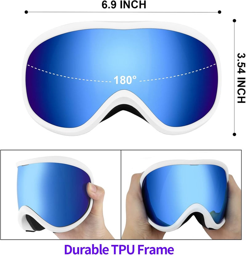 Supertrip Snow Ski Goggles Anti-Fog 100% UV Protection Snowboard Skiing Goggles - Image 3