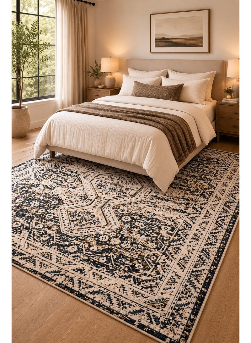 Home auraa Carpet Rug – Size 160 x 220 cm – 5.25x7.26 ft | Ottoman Heritage - Multi Color | Ideal Carpet for Living Room, Bedroom, Office, Hallway - Image 3