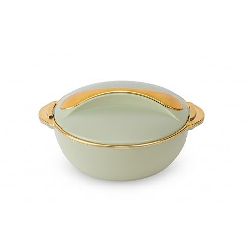 Pinnacle Picasso Luxe Insulated Casserole Golden Edition with Stainless Steel Interior |Hot Pot Keeps Food Hot & Cold for Hours | Hot Box for Kitchen | Gift Casseroles with Lid (Luxe Pistachio, 3000 ml) - Image 1