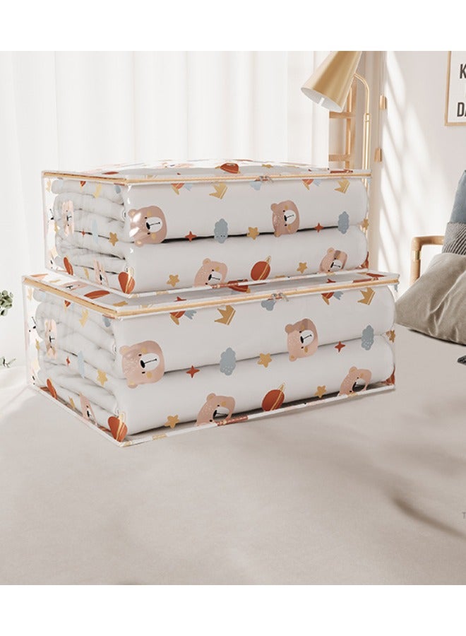 Clear Clothes Storage Bags, Foldable Large Capacity Moving Bags with Zipper,Closet Organizers and Storage Containers for Bedding, Duvet, Comforter(XL) - Image 5