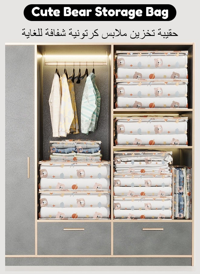 Clear Clothes Storage Bags, Foldable Large Capacity Moving Bags with Zipper,Closet Organizers and Storage Containers for Bedding, Duvet, Comforter(XL) - Image 4