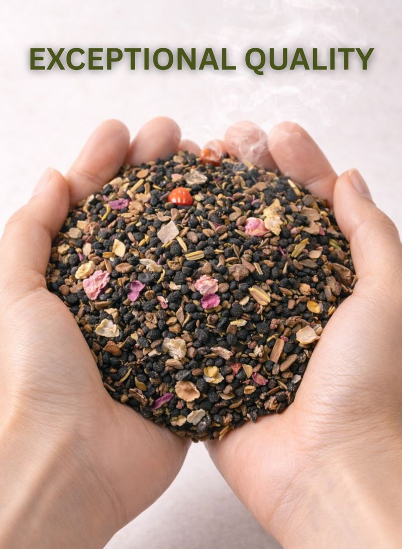 زهر بخور عشبة الحرمل المخلوط – الحرمل / الإسفند / بخور الحرمل – مزيج بخور عطري طبيعي لتعطير المنزل وحرق البخور. - Image 2