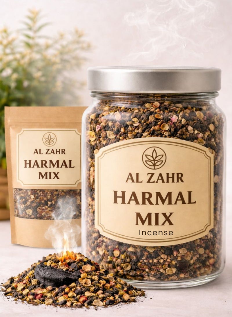 زهر بخور عشبة الحرمل المخلوط – الحرمل / الإسفند / بخور الحرمل – مزيج بخور عطري طبيعي لتعطير المنزل وحرق البخور. - Image 1