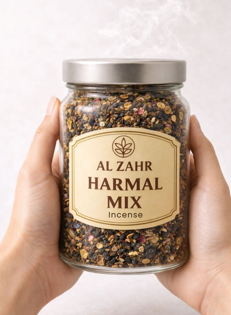 زهر بخور عشبة الحرمل المخلوط – الحرمل / الإسفند / بخور الحرمل – مزيج بخور عطري طبيعي لتعطير المنزل وحرق البخور. - Image 5