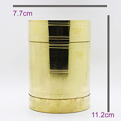 JDS Puja Articles Brass Rice Grain Measuring Cup Brass Rice Grain Measuring padi Medium - Image 3