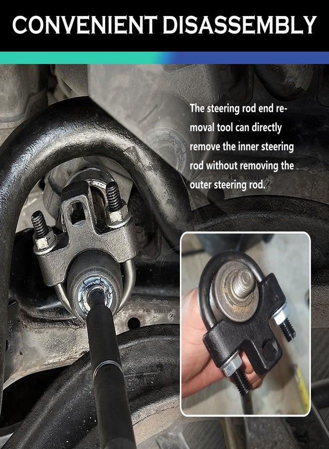 YGDMD 3/8" Drive Inner Tie Rod Removal Tool,U-Shaped Low-Profile Inner Tie Rod Tool with Non-Slip Teeth,Universal Ties Rods End Removals Tools Car Tools for Car Truck SUV - Image 4