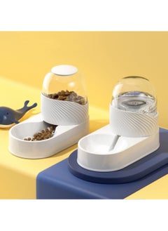 MissTiara 2 Piece Large Capacity Gravity Pet Bowl Automatic Pet Feeder and Water Dispenser Set  - Image 2