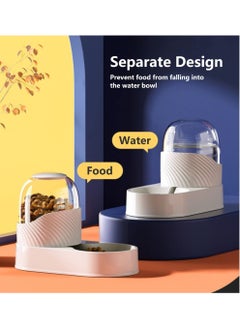 MissTiara 2 Piece Large Capacity Gravity Pet Bowl Automatic Pet Feeder and Water Dispenser Set  - Image 3