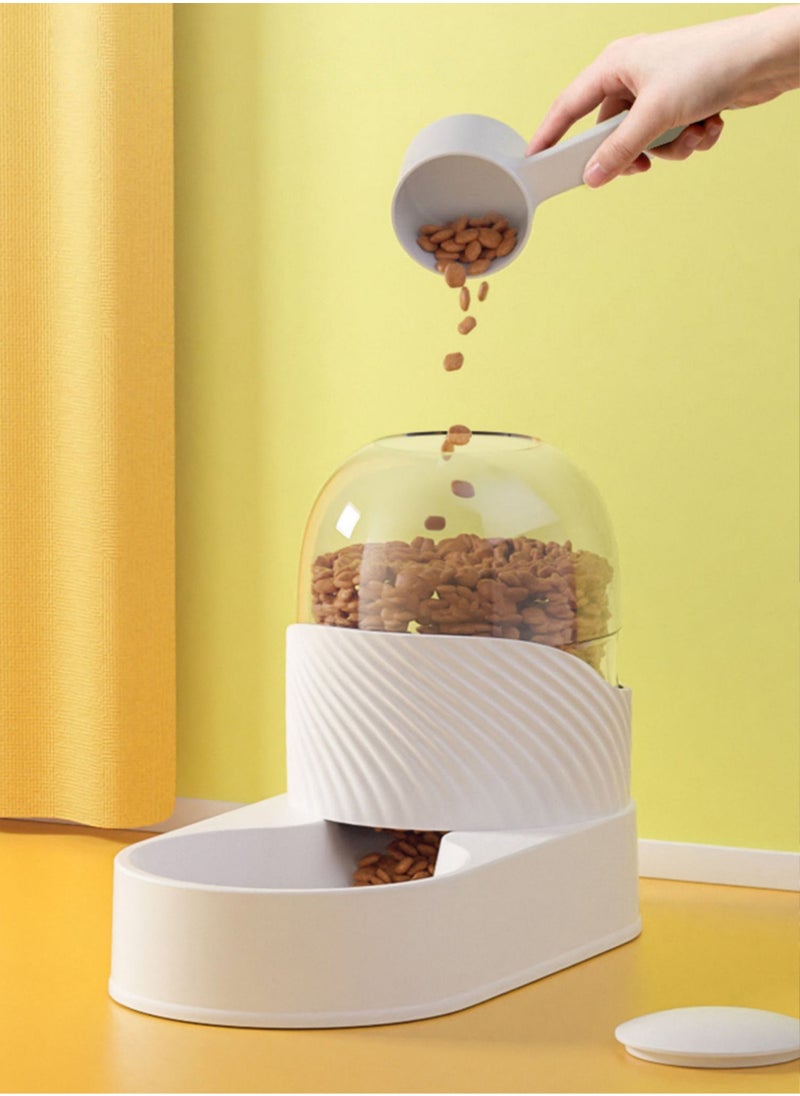 MissTiara - 2 Piece Large Capacity Gravity Pet Bowl Automatic Pet Feeder and Water Dispenser Set - Image 1