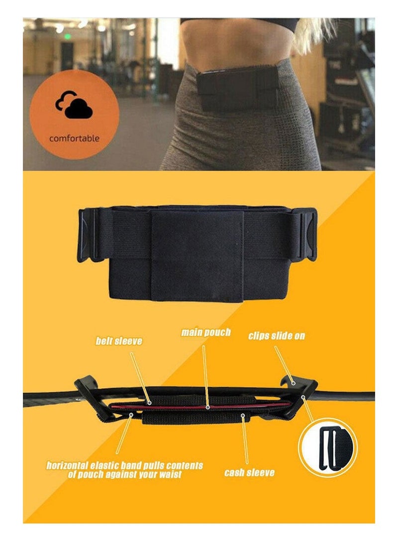 2pcs Outdoor Sport Running Waist Belt Bag Portable Durable Waist Bag Sport Belt Bag Phone Money Hold Pouch Running Cycling Sports Bag - Image 3