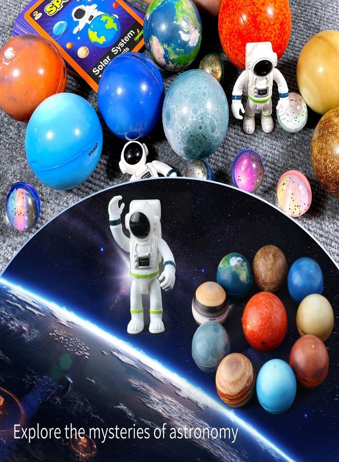 كولدوك ألعاب كواكب المجموعة الشمسية للأطفال، ألعاب حسية تعليمية STEM للأطفال المصابين بالتوحد، غير سامة، مجموعة ألعاب رائد فضاء، كرة سلايم، وحش فضائي مع حقيبة تخزين شبكية للأولاد والبنات من 3 إلى 10 سنوات - Image 3