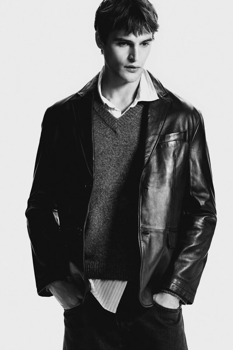 H&M Regular Fit Leather jacket