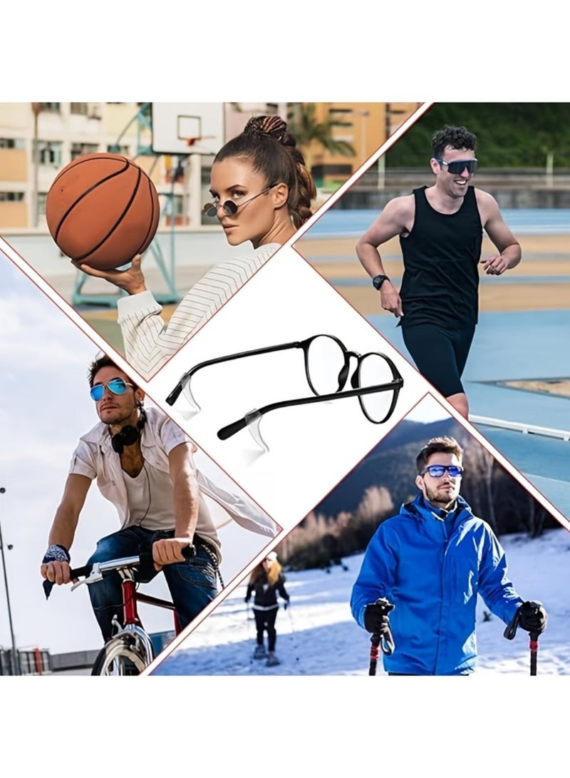 QUALITY 10 Pcs (5 Pairs) Soft Silicone Eyeglass Retainers | Anti-Slip Ear Hooks for Sports, Kids & Work | Secure Temple Tip Grips Clear - Image 3
