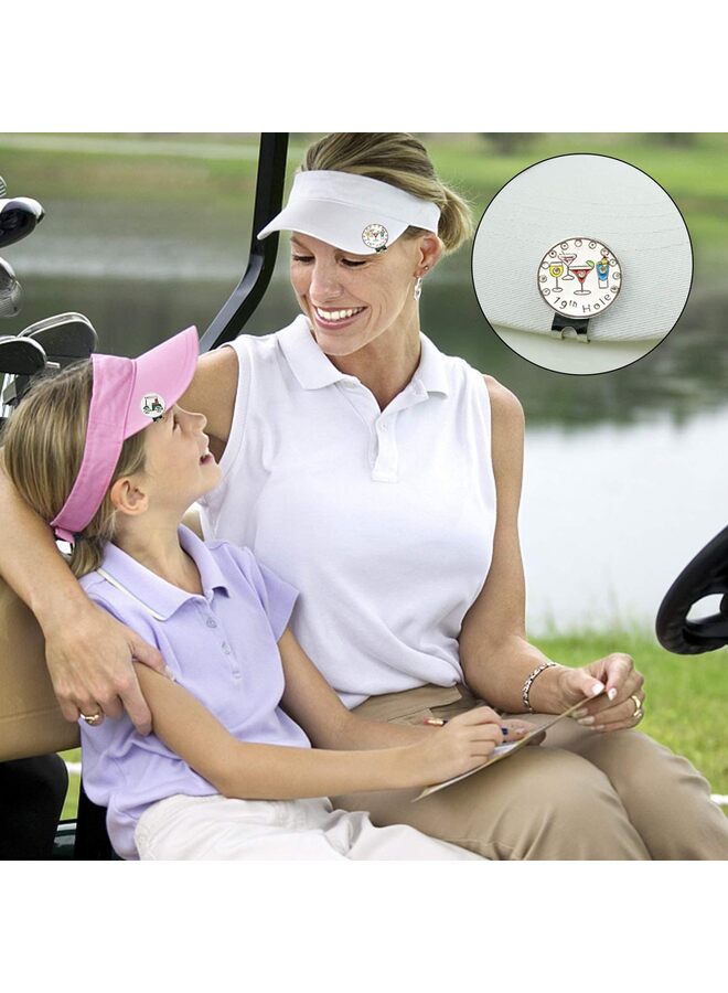 LAMAY 6 PCS Golf Ball Markers with Hat Clips, Bling Crystal Golf Ball Marker with A Standard Hat Clip That Make Golf Gifts for Men or Women - Image 3