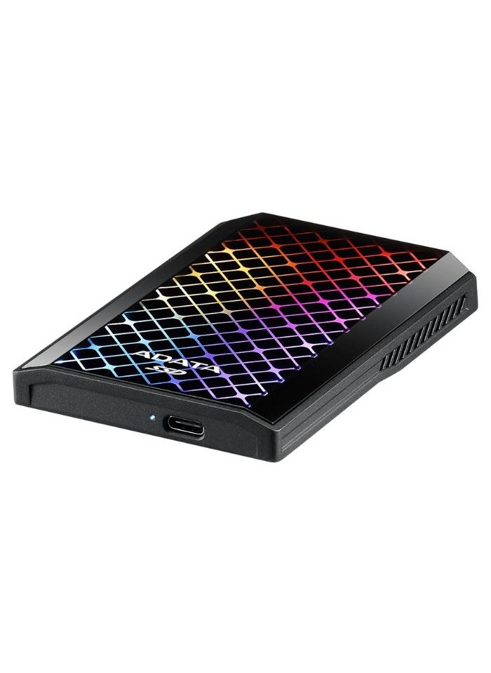 ADATA - SE900G RGB 2TB External SSD | Compatible with PS5 XBOX Portable Solid State Drive for Superfast Gaming USB 3.2 Gen2x2 Type-C - Image 1