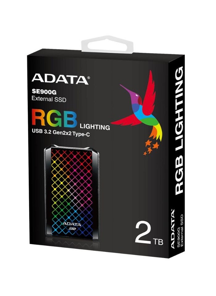 ADATA SE900G RGB 2TB External SSD | Compatible with PS5 XBOX Portable Solid State Drive for Superfast Gaming USB 3.2 Gen2x2 Type-C  - Image 4