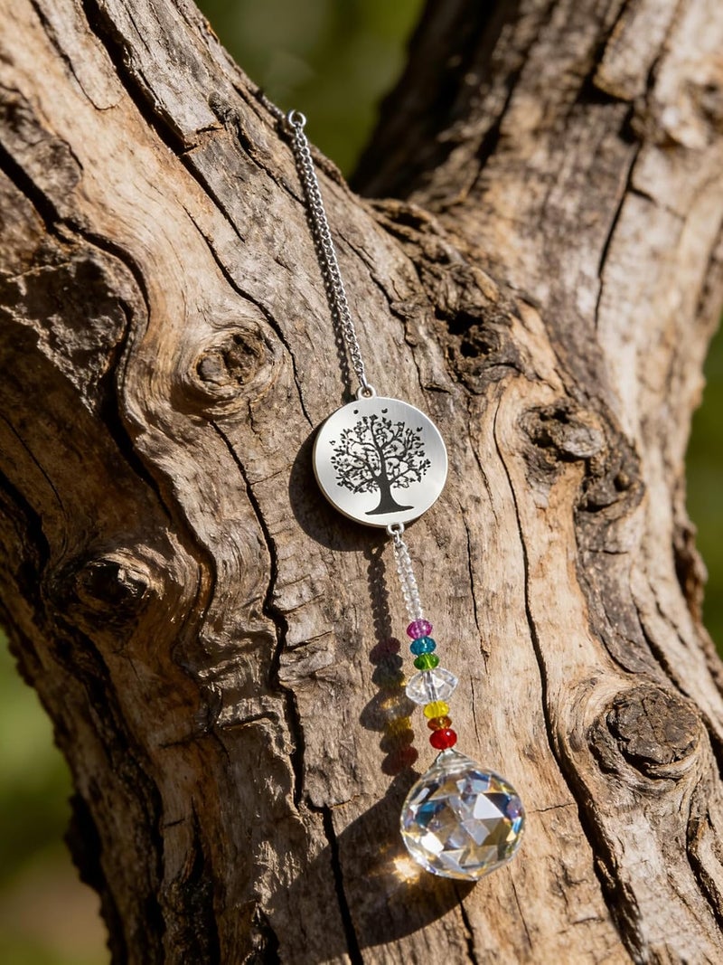 Persofine Memorial Gifts Crystal Suncatcher,Unique Sympathy Gifts for Loss of Loved One,Rainbow Maker Bereavement Gifts Box for Loss of Father Mom Dad Son Daughter Husband Brother Grandmother (Tree) - Image 5