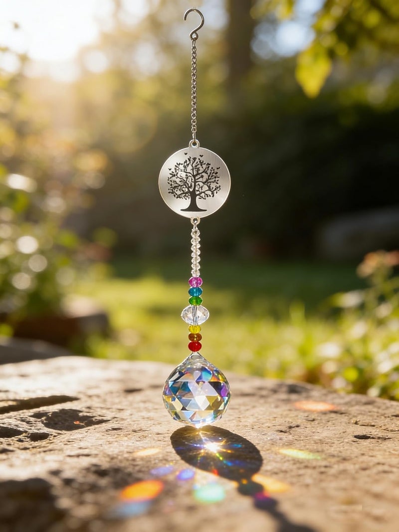 Persofine Memorial Gifts Crystal Suncatcher,Unique Sympathy Gifts for Loss of Loved One,Rainbow Maker Bereavement Gifts Box for Loss of Father Mom Dad Son Daughter Husband Brother Grandmother (Tree) - Image 4