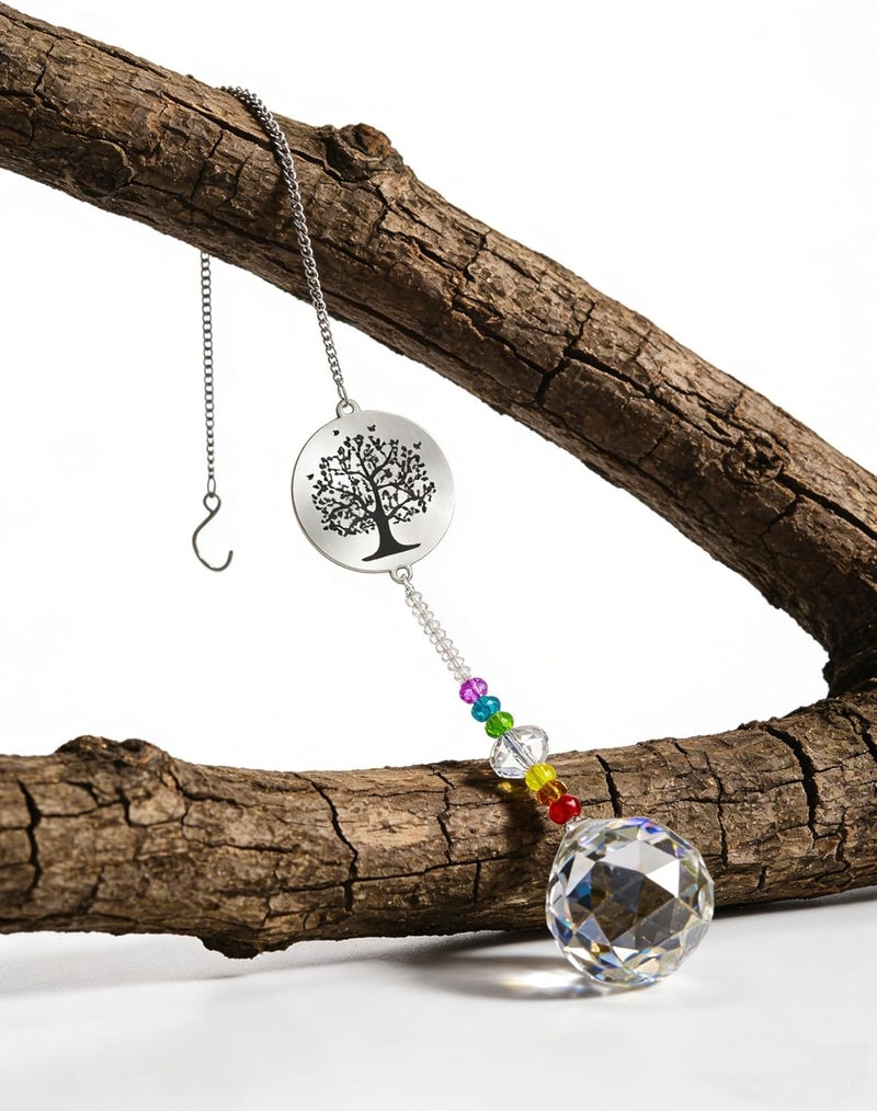 Persofine Memorial Gifts Crystal Suncatcher,Unique Sympathy Gifts for Loss of Loved One,Rainbow Maker Bereavement Gifts Box for Loss of Father Mom Dad Son Daughter Husband Brother Grandmother (Tree) - Image 3